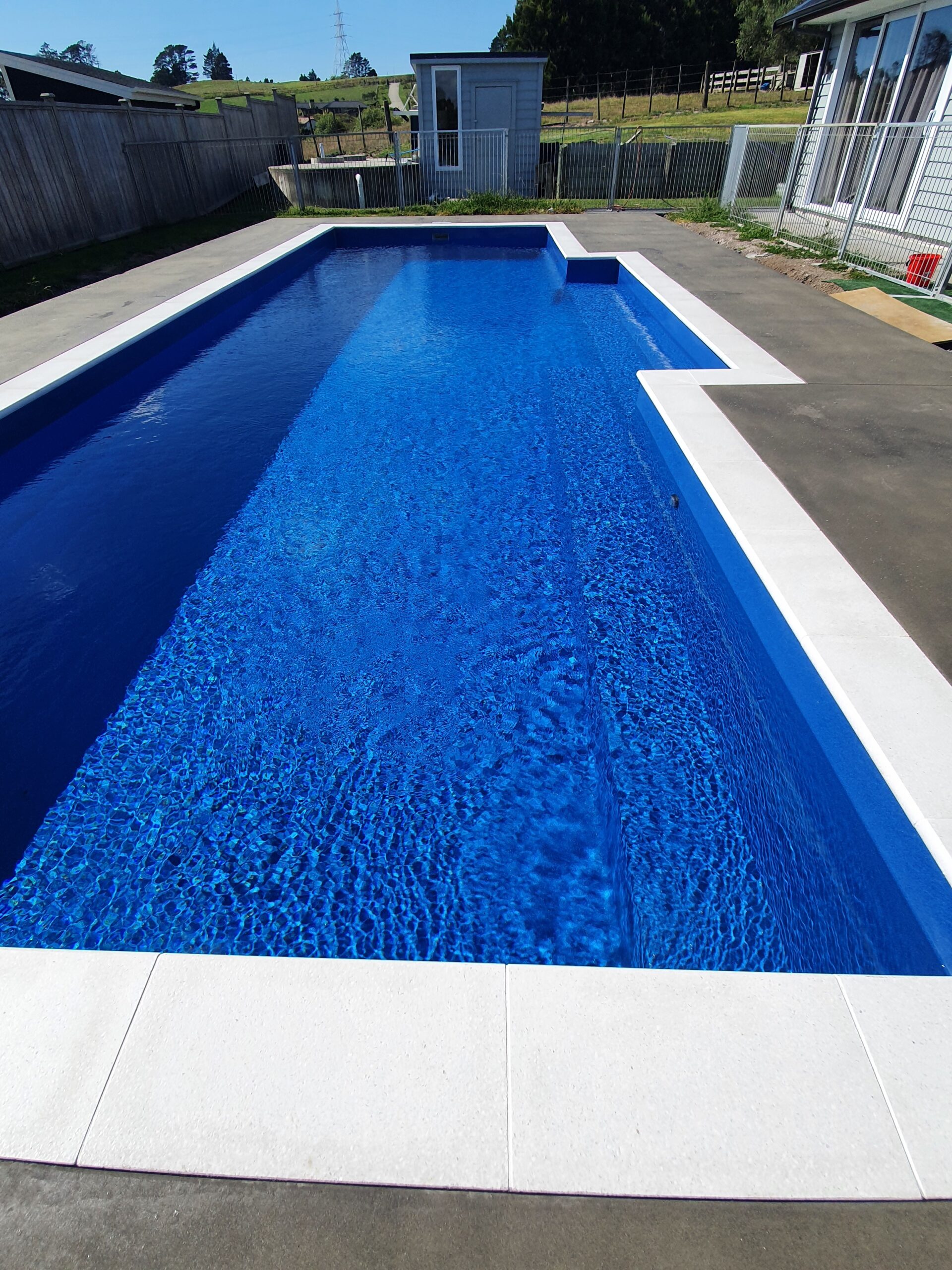 12 meter inground fibreglass swimming pool in auckland