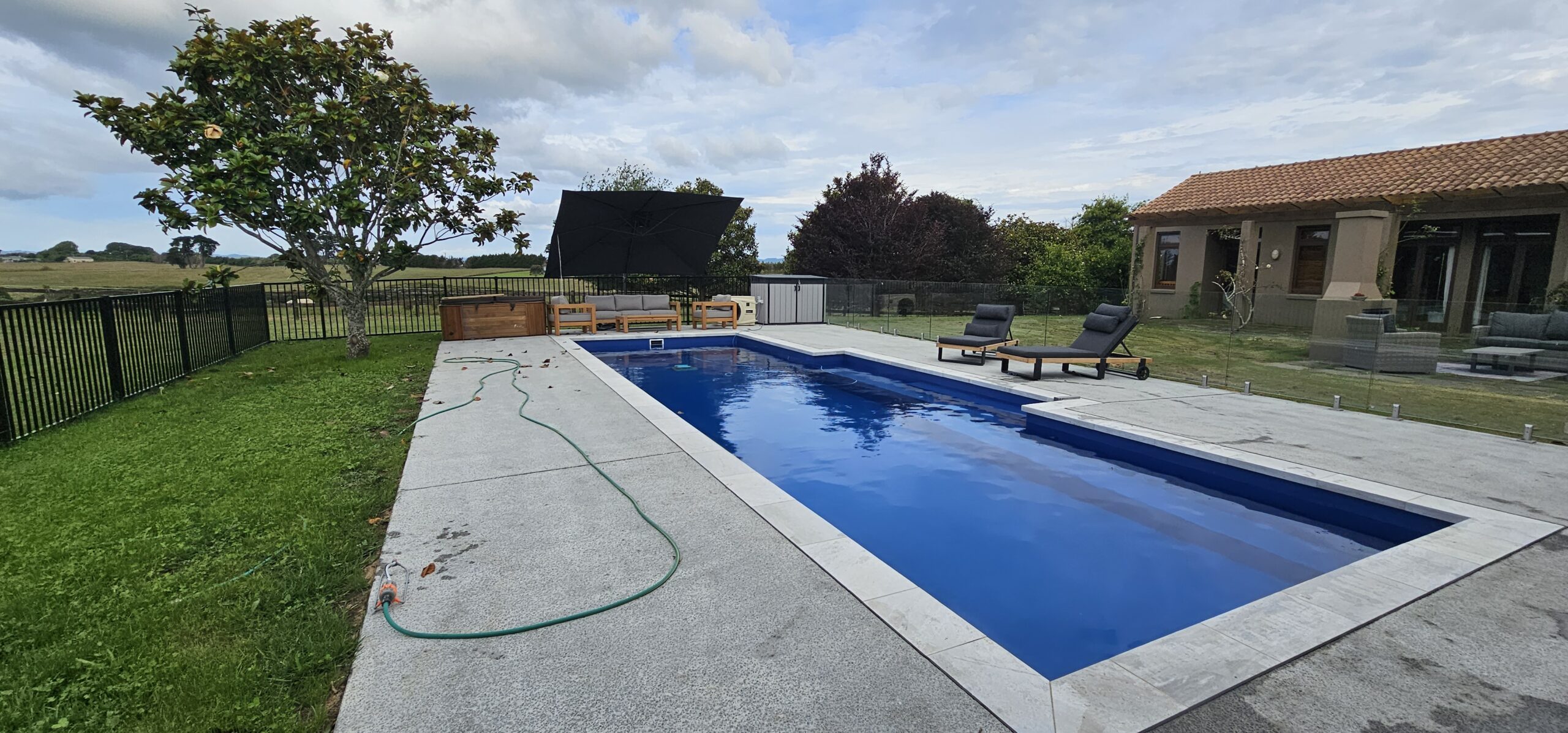 12 meter inground fibreglass swimming pool