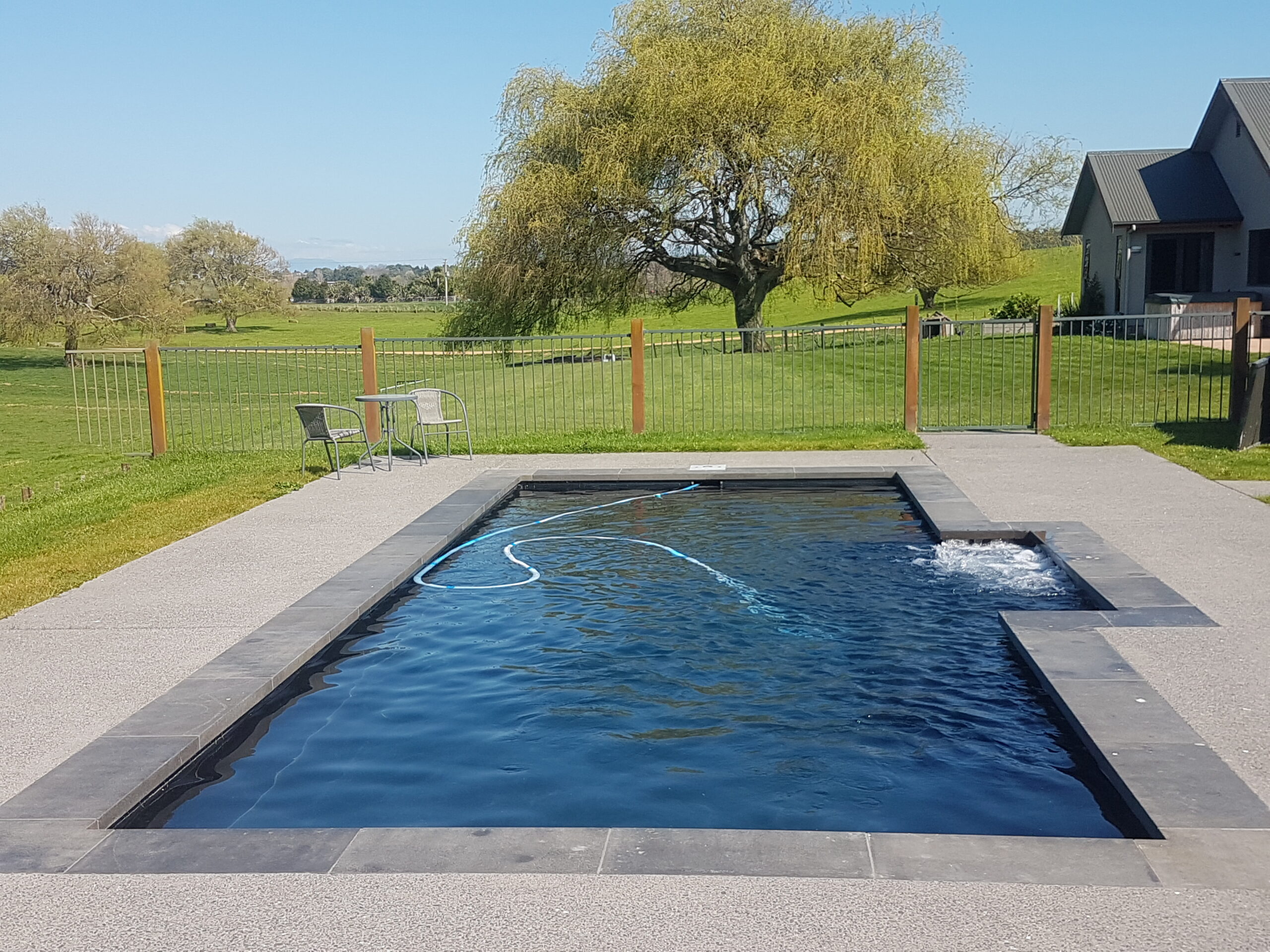 8 meter inground fibreglass swimming pool in auckland